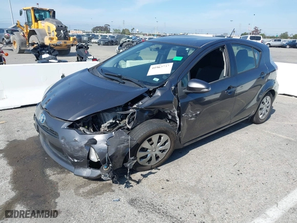 2014 Toyota Prius c One with VIN JTDKDTB37E1571685, listed as a IAAI auction lot 41967732 with 1 mi miles. Bid and sale history available at carsss.com. Image 18.