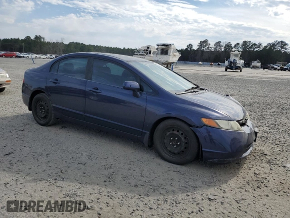 2008 Honda Civic LX with VIN 1HGFA16578L115139, listed as a Copart auction lot 47012465 with 144,960 mi miles and Salvage Title. Bid and sale history available at DreamBid. Image 4.