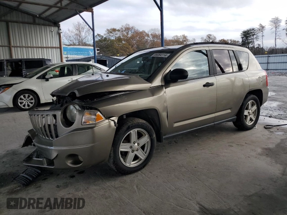 2007 Jeep Compass Sport with VIN 1J8FT47W47D368891, listed as a Copart auction lot 85054114 with 251,737 mi miles and Salvage Title. Bid and sale history available at carsss.com. Image 1.