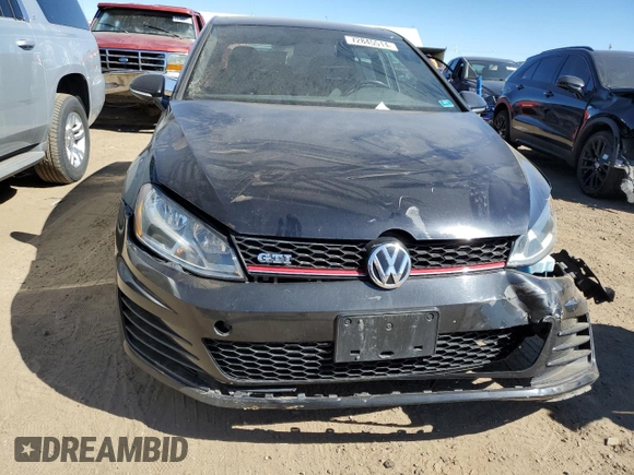2015 Volkswagen GTI SE with VIN 3VW4T7AU4FM065603, listed as a Copart auction lot 72845514 with 75,922 mi miles and Salvage Title. Bid and sale history available at DreamBid. Image 5.