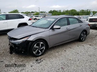 2023 Hyundai Elantra Limited z VIN KMHLN4AJ9PU057468, wystawiony jako Copart lot #55164295 z przebiegiem 56 097 mil mil oraz Szkoda całkowita • Salvage title. Historia ofert i sprzedaży dostępna na DreamBid. Obrazek 1.