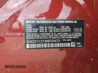 2021 BMW X4 xDrive30i z VIN 5UX2V1C01M9F54470, wystawiony jako Copart lot #46840375 z przebiegiem 6 000 mil mil oraz Szkoda całkowita • Salvage title. Historia ofert i sprzedaży dostępna na DreamBid. Obrazek 13.
