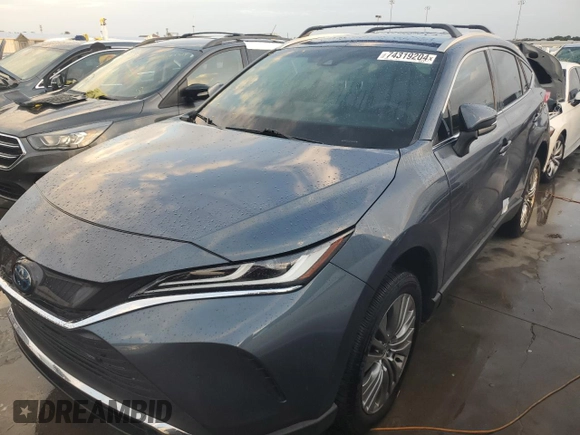 2022 Toyota Venza LE with VIN JTEAAAAH0NJ087472, listed as a Copart auction lot 74319204 with 36,072 mi miles and Non Repairable. Bid and sale history available at carsss.com. Image 1.