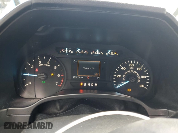 2019 Ford F-150 XL with VIN 1FTEW1EP8KFC61814, listed as a Copart auction lot 57703735 with 105,273 mi miles and Salvage title. Bid and sale history available at DreamBid. Image 9.