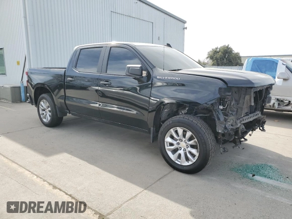 2020 Chevrolet Silverado 1500 Custom with VIN 1GCPWBEH9LZ175287, listed as a Copart auction lot 46489055 with 59,388 mi miles and Salvage Title. Bid and sale history available at carsss.com. Image 4.