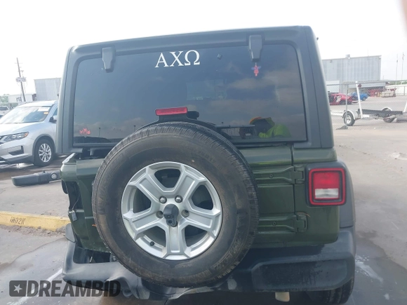 2021 Jeep Wrangler Sport with VIN 1C4GJXAN5MW852653, listed as a IAAI auction lot 42073214 with 53,834 mi miles and . Bid and sale history available at DreamBid. Image 17.