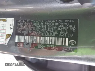 2007 Toyota Prius with VIN JTDKB20U373207220, listed as a IAAI auction lot 42652132 with 226,954 mi miles and . Bid and sale history available at DreamBid. Image 9.