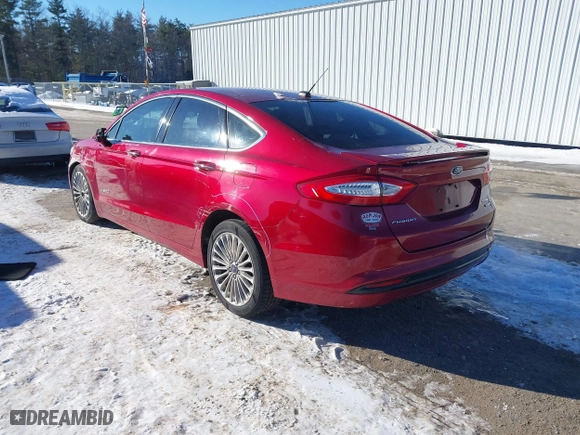 2014 Ford Fusion Titanium Hybrid with VIN 3FA6P0RUXER289087, listed as a IAAI auction lot 41418491 with 126,849 mi miles. Bid and sale history available at carsss.com. Image 3.