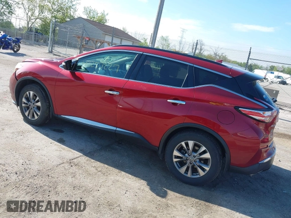 2015 Nissan Murano S z VIN 5N1AZ2MHXFN244039, wystawiony jako IAAI lot #42257227 z przebiegiem 122 038 mil mil oraz . Historia ofert i sprzedaży dostępna na DreamBid. Obrazek 3.