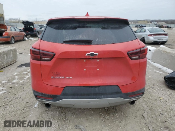 2023 Chevrolet Blazer LT with VIN 3GNKBHR42PS227899, listed as a Copart auction lot 45288295 with 30,408 mi miles and Salvage title. Bid and sale history available at DreamBid. Image 6.