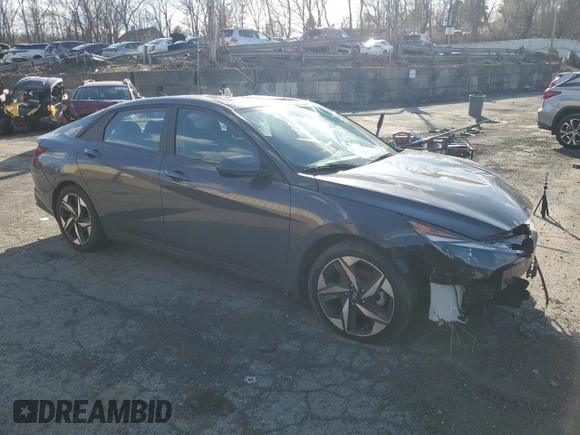 2023 Hyundai Elantra SEL z VIN KMHLS4AGXPU565428, wystawiony jako Copart lot #50347355 z przebiegiem Nie podano mil oraz Szkoda całkowita • Salvage title. Historia ofert i sprzedaży dostępna na DreamBid. Obrazek 4.