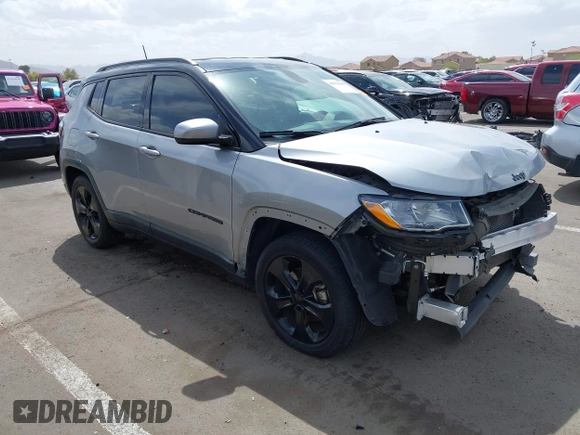 2021 Jeep Compass Altitude with VIN 3C4NJCBB3MT560123, listed as a IAAI auction lot 41914646 with 61,155 mi miles. Bid and sale history available at carsss.com. Image 1.