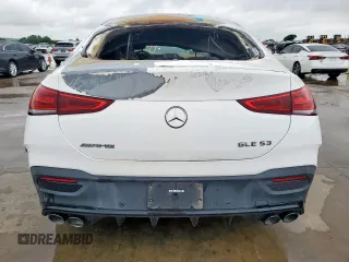 2021 Mercedes-Benz GLE 53 AMG with VIN 4JGFD6BB9MA404099, listed as a Copart auction lot 55769665 with 3,721 mi miles and Salvage title. Bid and sale history available at DreamBid. Image 6.