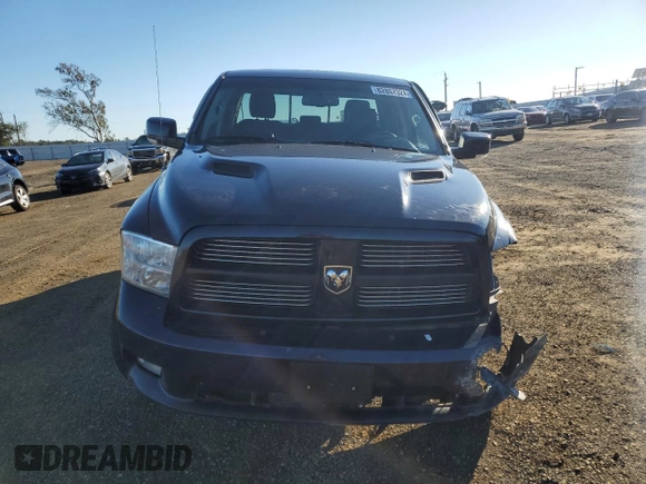 2012 Ram 1500 Sport with VIN 1C6RD7HT5CS273356, listed as a Copart auction lot 82867324 with 131,364 mi miles and Salvage title. Bid and sale history available at DreamBid. Image 5.