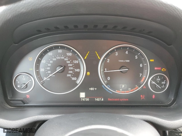 2017 BMW X4 xDrive28i with VIN 5UXXW3C32H0T79436, listed as a Copart auction lot 48583455 with 74,730 mi miles and Salvage Title. Bid and sale history available at carsss.com. Image 9.