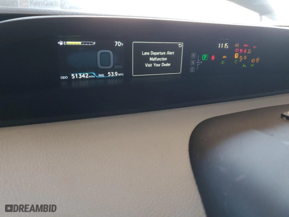 2020 Toyota Prius Prime LE with VIN JTDKARFP3L3127648, listed as a Copart auction lot 46865235 with 51,342 mi miles and Salvage Title. Bid and sale history available at carsss.com. Image 9.