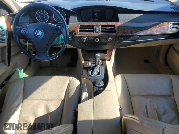 2007 BMW 5 Series 525i with VIN WBANE53537CW67100, listed as a Copart auction lot 45993465 with 145,939 mi miles and Salvage Title. Bid and sale history available at carsss.com. Image 8.