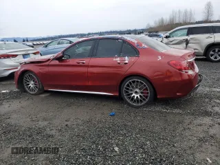 2016 Mercedes-Benz C 63 S AMG with VIN 55SWF8HB1GU111373, listed as a Copart auction lot 44344605 with 60,758 mi miles and Salvage title. Bid and sale history available at DreamBid. Image 2.