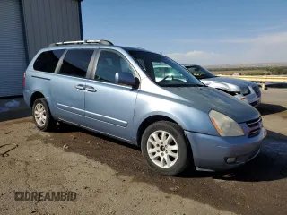 2007 Kia Sedona EX with VIN KNDMB233X76123907, listed as a Copart auction lot 75496494 with 263,694 mi miles and Salvage Title. Bid and sale history available at carsss.com. Image 4.