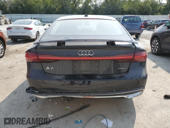2019 Audi A7 Premium Plus with VIN WAUR2AF23KN083197, listed as a Copart auction lot 70736954 with 53,326 mi miles and Non Repairable. Bid and sale history available at carsss.com. Image 6.