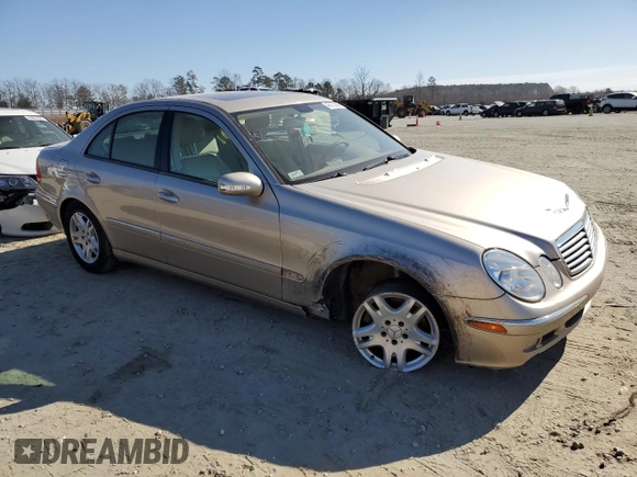2005 Mercedes-Benz E 320 with VIN WDBUF82J95X177518, listed as a Copart auction lot 46733395 with 152,626 mi miles and Salvage Title. Bid and sale history available at DreamBid. Image 4.