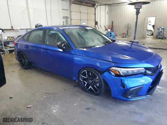 2022 Honda Civic Si with VIN 2HGFE1E50NH470295, listed as a Copart auction lot 43513005 with 45,247 mi miles and Salvage Title. Bid and sale history available at carsss.com. Image 4.