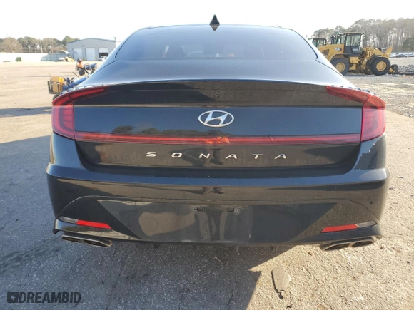 2021 Hyundai Sonata N Line with VIN 5NPEK4JCXMH114791, listed as a Copart auction lot 48784655 with 86,627 mi miles and Salvage Title. Bid and sale history available at carsss.com. Image 6.