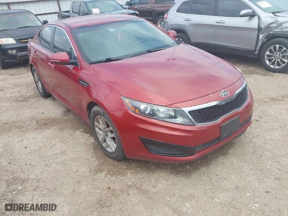 2011 Kia Optima LX with VIN KNAGM4A79B5057807, listed as a IAAI auction lot 42086984 with 133,261 mi miles. Bid and sale history available at carsss.com. Image 1.