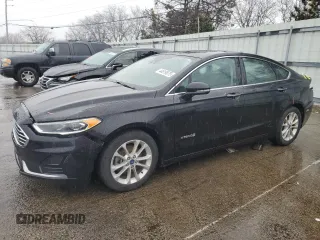 2019 Ford Fusion Hybrid SEL with VIN 3FA6P0MU3KR156335, listed as a Copart auction lot 44819875 with 80,236 mi miles and Salvage Title. Bid and sale history available at carsss.com. Image 1.
