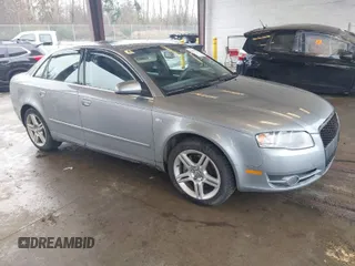 2007 Audi A4 2.0T with VIN WAUDF78E07A244628, listed as a IAAI auction lot 41869829 with 144,720 mi miles. Bid and sale history available at carsss.com. Image 1.