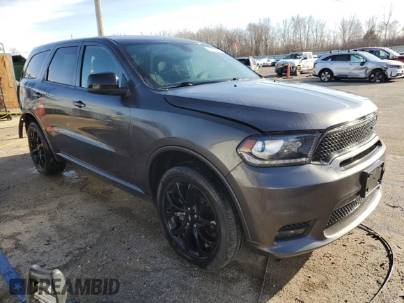 2019 Dodge Durango GT Plus with VIN 1C4RDJDG3KC651388, listed as a Copart auction lot 49805755 with 93,708 mi miles and Salvage Title. Bid and sale history available at DreamBid. Image 4.