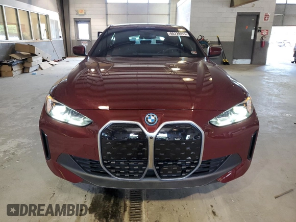 2023 BMW i4 eDrive35 with VIN WBY43AW08PFP74962, listed as a Copart auction lot 65729953 with 1,250 mi miles. Bid and sale history available at carsss.com. Image 5.