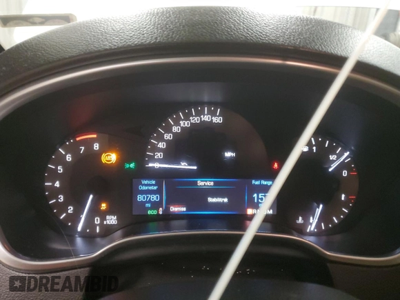 2016 Cadillac SRX Luxury Collection with VIN 3GYFNEE35GS578314, listed as a Copart auction lot 45843595 with 80,780 mi miles and Clean Title. Bid and sale history available at carsss.com. Image 9.