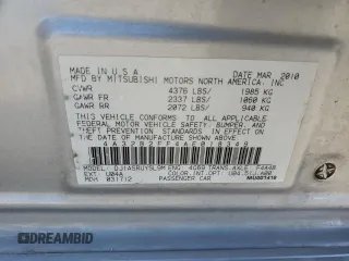 2010 Mitsubishi Galant FE with VIN 4A32B2FF4AE018349, listed as a Copart auction lot 49415915 with 152,505 mi miles and Salvage Title. Bid and sale history available at carsss.com. Image 13.
