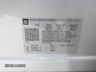 2021 Chevrolet Equinox LS z VIN 3GNAXHEV4MS134129, wystawiony jako IAAI lot #42031353 z przebiegiem 137 684 mil mil oraz . Historia ofert i sprzedaży dostępna na DreamBid. Obrazek 9.