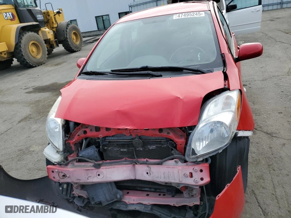 2010 Toyota Yaris with VIN JTDKT4K30A5307221, listed as a Copart auction lot 47495245 with 117,938 mi miles and Salvage Title. Bid and sale history available at carsss.com. Image 5.