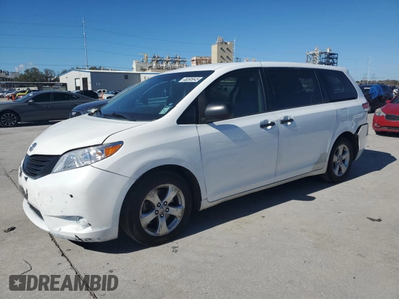 2013 Toyota Sienna L with VIN 5TDZK3DC3DS396354, listed as a Copart auction lot 46595645 with 429,245 mi miles and Salvage Title. Bid and sale history available at carsss.com. Image 1.