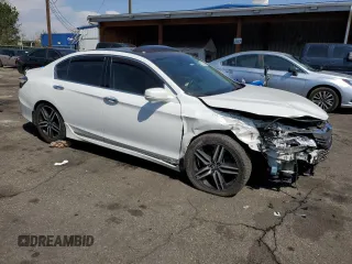 2017 Honda Accord Touring with VIN 1HGCR3F98HA021731, listed as a Copart auction lot 53645455 with 130,907 mi miles and Salvage title. Bid and sale history available at DreamBid. Image 4.