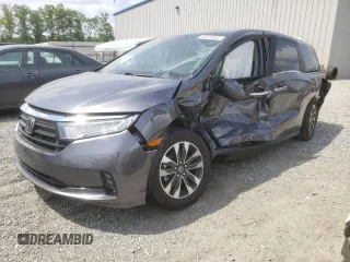 2024 Honda Odyssey EX-L z VIN 5FNRL6H62RB073573, wystawiony jako Copart lot #55228105 z przebiegiem Nie podano mil oraz Szkoda całkowita • Salvage title. Historia ofert i sprzedaży dostępna na DreamBid. Obrazek 1.