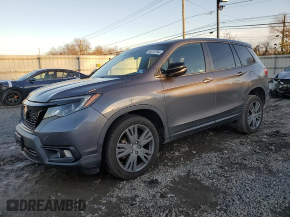 2019 Honda Passport EX-L z VIN 5FNYF8H58KB017231, wystawiony jako Copart lot #85370784 z przebiegiem 47 412 mil mil oraz Szkoda całkowita • Salvage title. Historia ofert i sprzedaży dostępna na DreamBid. Obrazek 1.