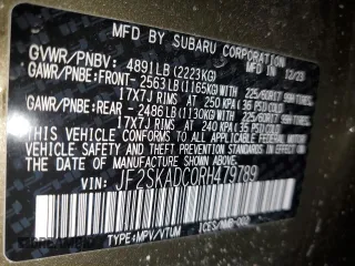 2024 Subaru Forester Premium with VIN JF2SKADC0RH479789, listed as a Copart auction lot 42912475 with 9,979 mi miles and Salvage title. Bid and sale history available at DreamBid. Image 13.