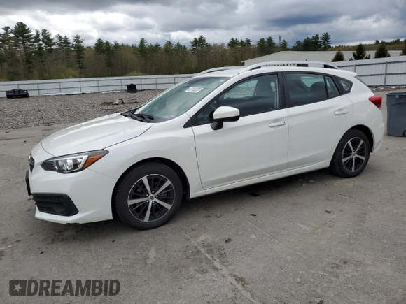 2021 Subaru Impreza Premium z VIN 4S3GTAV66M3714213, wystawiony jako Copart lot #56163095 z przebiegiem 32 841 mil mil oraz Szkoda całkowita • Salvage title. Historia ofert i sprzedaży dostępna na DreamBid. Obrazek 1.