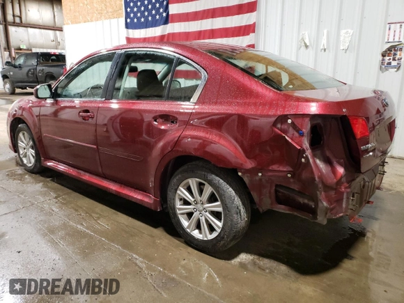 2012 Subaru Legacy 2.5i Premium with VIN 4S3BMCC67C3040514, listed as a Copart auction lot 50592645 with 61,207 mi miles and Salvage Title. Bid and sale history available at carsss.com. Image 2.