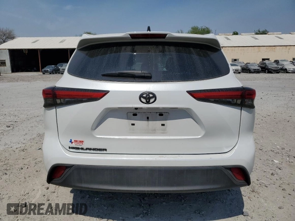 2022 Toyota Highlander L with VIN 5TDCZRAH8NS559649, listed as a Copart auction lot 48995005 with 51,958 mi miles and Salvage title. Bid and sale history available at DreamBid. Image 6.