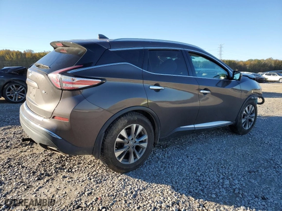 2017 Nissan Murano SL with VIN 5N1AZ2MGXHN107998, listed as a Copart auction lot 81230784 with 75,523 mi miles and Salvage Title. Bid and sale history available at carsss.com. Image 3.