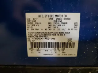 2019 Ford Police Interceptor Utility z VIN 1FM5K8AT1KGB15719, wystawiony jako Copart lot #65549154 z przebiegiem 81 581 mil mil oraz Nie do naprawy. Historia ofert i sprzedaży dostępna na DreamBid. Obrazek 13.
