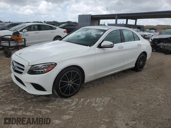2021 Mercedes-Benz C 300 with VIN W1KWF8DB3MR651133, listed as a Copart auction lot 55439485 with 89,802 mi miles and Clean title. Bid and sale history available at DreamBid. Image 1.