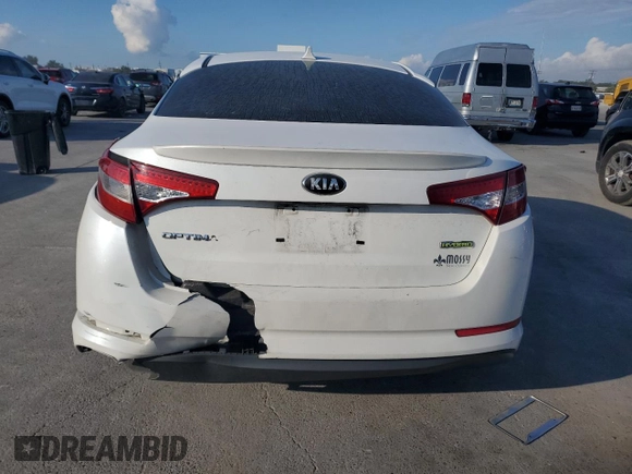 2013 Kia Optima Hybrid LX with VIN KNAGM4ADXD5047621, listed as a Copart auction lot 72852404 with 128,632 mi miles and Non Repairable. Bid and sale history available at carsss.com. Image 6.