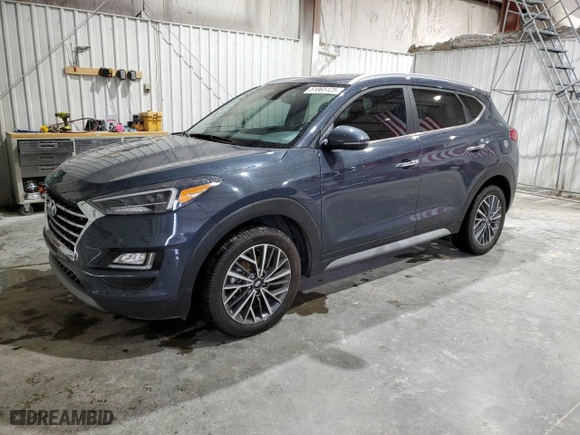 2021 Hyundai Tucson Limited with VIN KM8J33AL1MU389151, listed as a Copart auction lot 51865125 with 55,052 mi miles and Salvage Title. Bid and sale history available at carsss.com. Image 1.