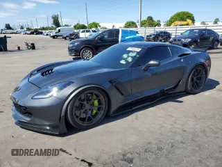 2018 Chevrolet Corvette Z06 2LZ with VIN 1G1YS2D61J5602328, listed as a Copart auction lot 57045475 with 71,441 mi miles and Salvage title. Bid and sale history available at DreamBid. Image 1.